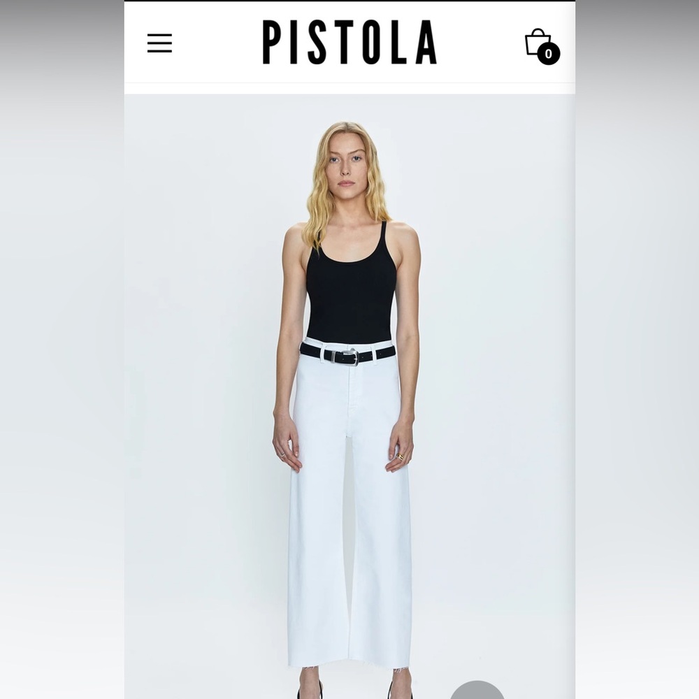 Pistola Penny High Rise Wide Jean - Blizzard